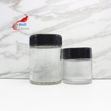 90ml childresistant glass jar with plastic lid custom logo color for cosmetic cream packaging CRC-20B